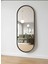 Siyah Elips Ayna 160X60 Dekoratif Salon Hol Dikey Duvar Aynası Metal Çerçeveli 3 Renk Seçeneği 3