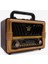 Büyük Boy Telefon Tutma Saplı Retro Ahşap Tasarım Bluetooth Hoparlörlü Radyo – Fm/am Destekli, Şarjlı ve Taşınabilir Radyo NS-8077 (5324) 2