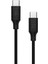 Type-C To Type-C ile Uyumlu iPhone ve Samsung ile Uyumlu Hızlı Şarj ve Data Kablosu 100 cm (Siyah) 1