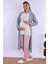 Pembe Sabahlıklı Hamile Lohusa Pijama Takımı 1