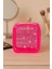 Kapısı Şeffaf Makyaj Malzemeleri Çantası Mini Organizer Poschette (Pembe) 3