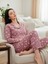 Süet Gömlek Pijama Takımı 7008 Doğa Desen Pudra 2