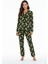 Luxury Soft Yeşil Yılbaşı Ayıcık Desenli Uzun Kollu Kadın Pijama Takımı – 3065 2