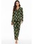 Luxury Soft Yeşil Yılbaşı Ayıcık Desenli Uzun Kollu Kadın Pijama Takımı – 3065 3