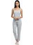 Kadın Rahat Ev & Uyku Pijama Takımı Gri Çizgili Desen 6