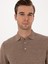 Erkek Vizon Slim Fit Yün Karışımlı Polo Yaka Basic Triko Kazak 50315267-VR052 2
