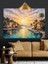 Günbatımı Şehir Kanalı Dekoratif Kanvas - Mdf Ahşap Tablo 4