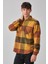 Erkek Kalın Gömlek Yaka Kareli Flanel Oduncu Kışlık Cepsiz Gömlek Overshirt 3
