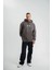 Üç Iplik Kapşonlu Dijital Patchli Sweatshirt - Füme 4