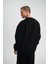 Uzun Kol Bisiklet Yaka Basic Sweatshirt - Siyah 5