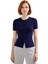 Kadın Kısa Kollu Bisiklet Yaka Triko Bluz Kaliteli Şık Rahat Modern Zarif Günlük 1