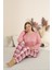 Sandy Soft Termal Kumaş Büyük Beden Kışlık Kadın Pijama Takımı 8050 3