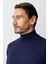 Lacivert Standart Fit Dar Kalıp Yarım Balıkçı Düz Triko 4