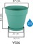 YS06 Yalı Saksı Drenaj Aparatlı Tabaklı Dekoratif Saksı 37CM, 23 Litre Mocha 2