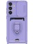 Samsung Galaxy S25 Plus Kılıf Zuma Kartvizitli Yüzüklü Silikon - Lila (K95) 1