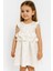Kız Çocuk Beyaz Çiçekli Elbise 2