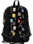 High Kids Siyah Ninja Desenli Dört Bölmeli Okul Sırt Çantası 23473 4