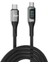 Juo 60W Dijital LED Ekranlı Örgülü USB Type-C To Type-C Hızlı Şarj ve Data Kablosu 1 Metre 2