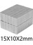 5 Adet 15X10X1.5 mm Köşeli Neodyum Mıknatıs N35 Magnet Dayanıklı Nikel Kaplama ( Lisinya ) 2