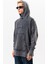 Erkek Antrasit Yıkamalı Oversize Sweatshirt Kapüşonlu 3
