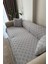 Konik Kırlent Kılıfı Hediyeli 170X210 cm Pamuklu Koltuk Örtüsü Gri 2