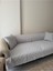 Konik Kırlent Kılıfı Hediyeli 170X210 cm Pamuklu Koltuk Örtüsü Gri 3