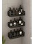 3 Lü Banyo Düzenleyici Organizer Şampuanlık Havlupan Askısı Havluluk Siyah Banyo Duş Mutfak Rafı 4