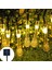 Bfs 10 LED 2 Metre Sarı Kristal Su Damlası Güneş Enerjili LED Işık Solar Bahçe Ağaç Lamba Aydınlatması 1