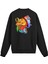 Sırt Baskılı Renkli Soyut Karakter Tasarımlı Sweatshirt 1