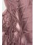 Yağmur Damlası Simli Abiye Elbise Şallık Tül Kumaş Koyu Gül Kurusu 36 1