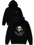 Iskelet Ordek Tasarım Baskılı Oversize Siyah Kapüşonlu Sweatshirt 1