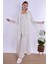 Ekru Sabahlıklı Hamile Lohusa Pijama Takımı 1