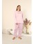 Sandy Soft Termal Kumaş Büyük Beden Kışlık Kadın Pijama Takımı 8050 1