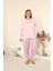 Sandy Soft Termal Kumaş Büyük Beden Kışlık Kadın Pijama Takımı 8050 2
