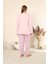 Sandy Soft Termal Kumaş Büyük Beden Kışlık Kadın Pijama Takımı 8050 4