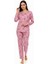 Bisiklet Yaka Süet Pijama Takımı 6008 Penguen Pembe 3