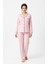 Luxury Soft Pembe Çizgili Uzun Kollu Kadın Pijama Takımı – 3052 3