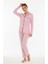 Luxury Soft Pembe Çizgili Uzun Kollu Kadın Pijama Takımı – 3052 5
