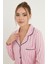 Luxury Soft Pembe Çizgili Uzun Kollu Kadın Pijama Takımı – 3052 6