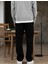 Erkek Siyah Baggy Oversize Geniş Paça Jean Kot Pantolon 3