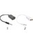 Aux 3.5mm Ses Mikrofon Kulaklık Çevirici Kablo Beyaz 3