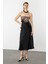 Uzun Saten Etek-Siyah 4