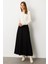 Cep Detaylı Uzun Modal Etek-Siyah 5