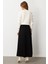 Cep Detaylı Uzun Modal Etek-Siyah 6