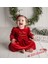 My First Christmas Yılbaşı Temalı Kız Bebek Balon Kollu Fiyonk Detaylı Elbise ( Toka Hediyelidir) 2