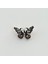 Gümüş Taşlı Kelebek Broş 1