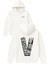 Venice 1 Tasarım Baskılı Oversize Beyaz Kapüşonlu Sweatshirt 1