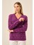 Kadın Inci Detaylı Kazak Mor 25057 1
