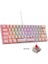 Majesty 62 Tuşlu Rgb Mini Gaming Oyuncu Mekanik Klavye Red Switch Pembe 5