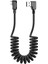 CA-7310 Type-C 90 Derece Spiral Ledli Örgü Kablo Qc4.0 1.8m 1